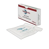 EYEADHU Precision Safety Absorbent Non-Woven Eye Pads, Standard, White (Pack of 2)