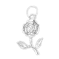 Flower Pendant | Sterling Silver 925 Flower Pendant - 21 mm