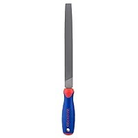 WORKPRO W051002 10 In. Flat File – Durable Steel File to Sharpen Tools and Deburr, Comfortable Anti-Slip Grip, Double Cut – Tool Sharpener for Professionals and DIY (Single Pack)