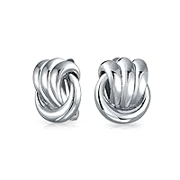 Fashion Rope Cable Knocker Love Knot Work Clip On Earrings For Women Non Pierced Ears Silver Gold Tone Plated Brass