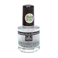 Northern Lights Silver Hologram Top Coat, Fast Drying, 1/2 Ounce (1-Unit)