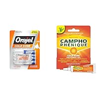 Orajel Touch Free Cold Sore Treatment Bonus Size with Campho Phenique Cold Sore & Fever Blister Treatment, 12oz & .23oz
