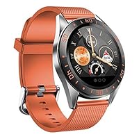 New Heart Rate Monitor IP67 Waterproof Fitness Watch with Weather Wrist Digital Smartwatch (Orange)