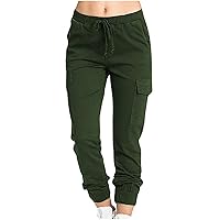 Women Cargo Hiking Pants Lightweight Sweatpants Outdoor Travel Joggers Workout Trousers Drawstring Casual Pants