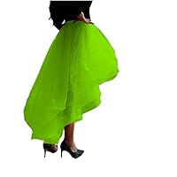 Women's Organza Ruffles High Low Skirts Night Out Skirt Tiered Cocktail Party Gowns