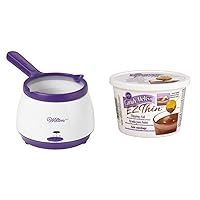 Wilton Candy Melts Candy And Chocolate Melting Pot (2.5 Cups) and Wilton EZ Thin Dipping Aid for Candy Melts Candy