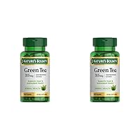 Nature's Bounty Green Tea Pills and Herbal Health Supplement, Supports Heart and Antioxidant Health, 315mg, 100 Capsules (Pack of 2)