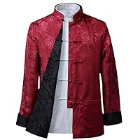 Tang Suit Chinese Shirt Style Jacket Collar Traditional Chinese Clothing For Men Silk Kungfu Cheongsam Top Hanfu