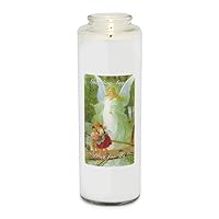 Clear Glass Devotional 7-Day Prayer Candle, 1-Count, Guardian Angel