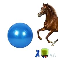 Horse Ball Training Toy, Anti-Burst Horse Exercise Ball Toy with Inflator Pump for Horse Lamb Goat Enterainment Toy Ball(25 Inch,Blue)