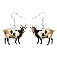 Acrylic Cute Goat Earrings Sheep Dangle Animals Jewelry Gifts for Women Girls Kids Charms Decor