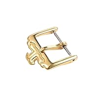 Classic 18mm Silver Gold Rosegold Pin Stainless Steel Deployment Clasp Folding Buckle for Jaeger-lecoultre Watchband (Color : Gold, Size : 18mm)