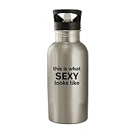 This Is What Sexy Looks Like - Stainless Steel 20oz Water Bottle, Silver