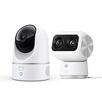 Indoor Cam E220, Pan & Tilt, Indoor Security Camera Indoor Cam S350, Dual Cameras, 4K UHD Resolution Security Camera with 8× Zoom and 360° PTZ