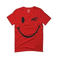 Cute Graphic Happy Funny Blink Smile Smiling face Positive for Men T Shirt