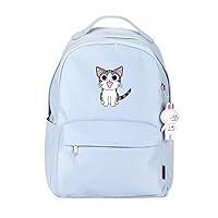 Chi's Sweet Home Anime Backpack with Rabbit Pendant Women Rucksack Casual Daypack Bag Blue