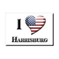 HARRISBURG FRIDGE MAGNET ARKANSAS (AR) MAGNETS USA SOUVENIR I LOVE GIFT (Var. GOCCIA)