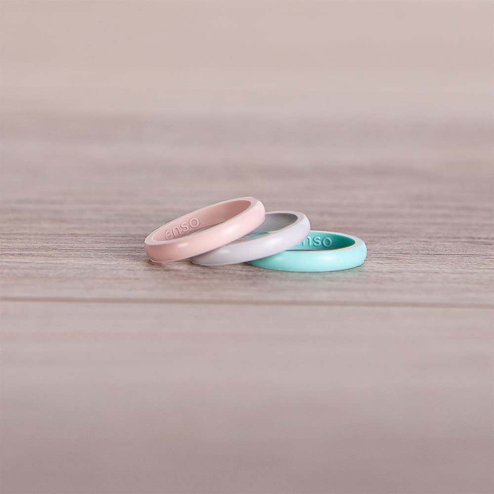 Enso Rings Classic Halo Toe Ring Set - Ultra Comfortable, Breathable, and Safe Silicone Toe Rings - Fits Most Toes - Pack of 3