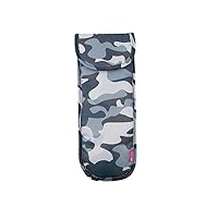 Miamica Women's Hair Iron Case Heat Resistant Lining Packing Organizer, Grey Camo, One Size