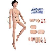 Teaching Model,Nursing Skills Training Manikin Training Patient Care Medical Mannequin with Interchangeable Genital and Bedsore Modules and Trauma Modules for Nursing Medical Train