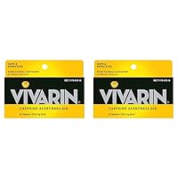 Vivarin, Caffeine Pills, 200mg Caffeine per Dose, Safely and Effectively Helps You Stay Awake, No Sugar, Calories or Hidden Ingredients, Energy Supplement, 16 Tablets (Pack of 2)