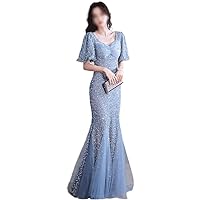 Evening Dress, Women's Banquet Sequin Engagement Dress