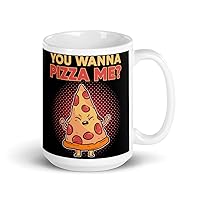 You wanna Pizza me White glossy mug