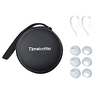 Timekettle Accessories for WT2 Edge/W3 Translator Earbuds, Including 1 Pair of Silicone Ear Hooks, 3 Pairs of Earmuffs, and 1 Carry Bag