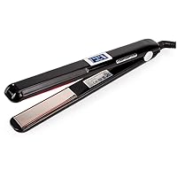 The Newest Professional Ultrasonic Infrared Hair Care Iron, Cold Iron Hair Care Treatment, Infrared Hair Straightener Ceramic Flat Iron, Recovers the damaged hair, With LCD Display Function (Black)