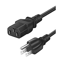 Projector Power Cord for Epson, Optoma, LG, ViewSonic, Hitachi, BenQ, Sony, Dell, Canon, NEC, InFocus Projector Replacement 【6FT】 3 Prong AC Power Cord Cable (IEC-60320 (IEC320) C13 to NEMA 5-15P)