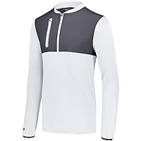 Holloway Youth Weld Hybrid Pullover L White/Carbon