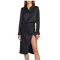 Amanda Uprichard Women's SHELTAN MIDI Dress, Black, Medium