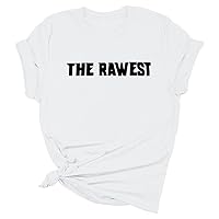 Women's Casual Short Sleeve The Rawest Crew Neck 2024 Athletic Tops for Women T Shirt Tops for Women Casual Elegant