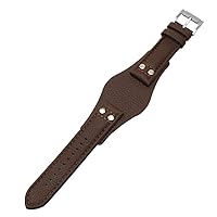for Fossil CH2891 Leather Watch Bands 22mm Replacement with Stainless Steel Buckle - Brown 22mm Fossil CH2891 Leather Watch Strap