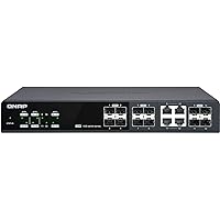 QNAP QSW-M1204-4C 10GbE Managed Switch, with 4-Port 10GbE SFP+/RJ45 Combo and 8-Port 10GbE SFP+ Gigabit