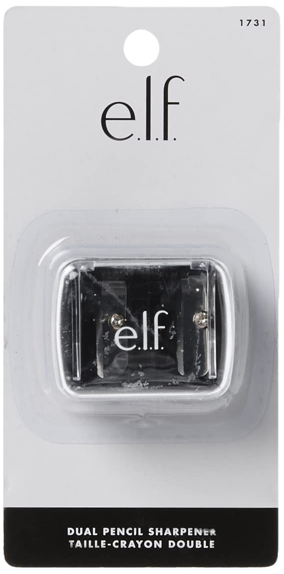 e.l.f. Dual-Pencil Sharpener, Convenient, Essential Tool, Sharpens, Easy To Clean, Travel-Friendly, Compact, Vegan & Cruelty-Free, 1 Count (Pack of 1)