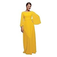 AW BRIDAL Elegant Long Sleeves Formal Mother of The Bride Groom Dresses for Wedding Evening Party Prom