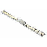 Ewatchparts 13MM LADIES 18K/SS TWO TONE OYSTER WATCH BAND COMPATIBLE WITH ROLEX 26MM DATE, DATEJUST