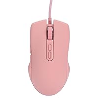 Pink Gaming Mouse, RGB Backlit USB Wired Mouse, with 4 Levels Adjustable DPI 800/1600/2400/3200, Ergomonic Gaming Mouse Gifts for Grils, for PC, Notebook