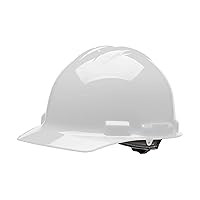 Malta Dynamics Made in US 4 Pt. Suspension Hard Hat, Ratchet Cap Style, Construction Hard Hat for Safety, OSHA/ANSI Compliant