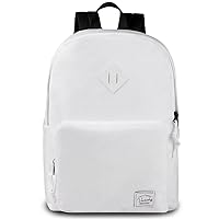 VASCHY School Backpack, Ultra Lightweight Backpack for Men Women Bookbag for Kids Teen Boys Girls White