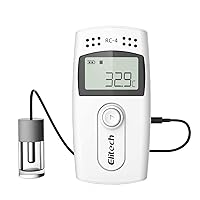 Elitech RC-4G Temperature Data Logger Recorder with Glycol Bottle Temperature Sensor, Audio Alarm, MAX/MIN Display (1 Pack)