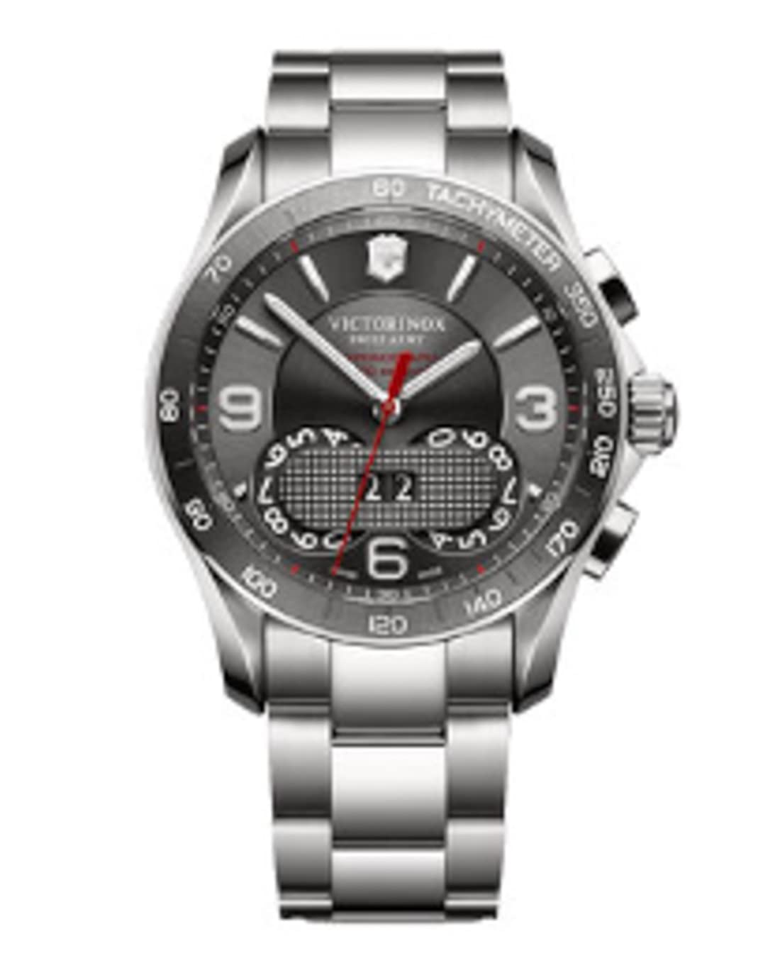 Victorinox Unisex 241618 Chrono Classic Analog Display Swiss Quartz Silver Watch