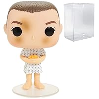 POP [Stranger Things - Eleven in Hospital Gown Funko Vinyl Figure (Bundled with Compatible Box Protector Case), Multicolor, 3.75 inches