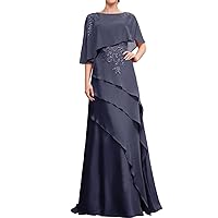 Mother of The Bride Dresses Lace Applique - Beaded Formal Evening Gowns Chiffon Long