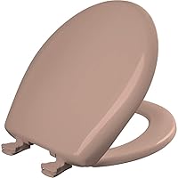 200SLOWT 243 Toilet Seat will Slow Close, Never Loosen and Easily Remove, ROUND, Plastic, Wild Rose