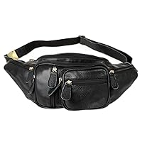 GMOIUJ Leather Fanny Pack Bags Men Travel Waist Bag Male Belt Bum Bag Men's Sling Messenger Bag for Phone Pouch Bag (Color : D, Size : 21 * 16 * 40cm)