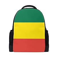 Ethiopian Flag Laptop Backpack Casual Travel Daypack for Men Women,Shoulder Bag School Bookbag For Boys Girls