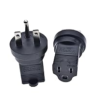 6-15P to 5-15R Power Adapter,Toptekits NEMA6-15P Male to 5-15R Female Power Adaptor,US 3-Pin to 5-15R Adaptor，15A 250V