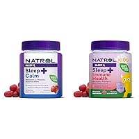 Natrol Sleep+ Calm Melatonin Gummies and Kids Sleep+ Immune Health Gummies, 60 and 50 Count
